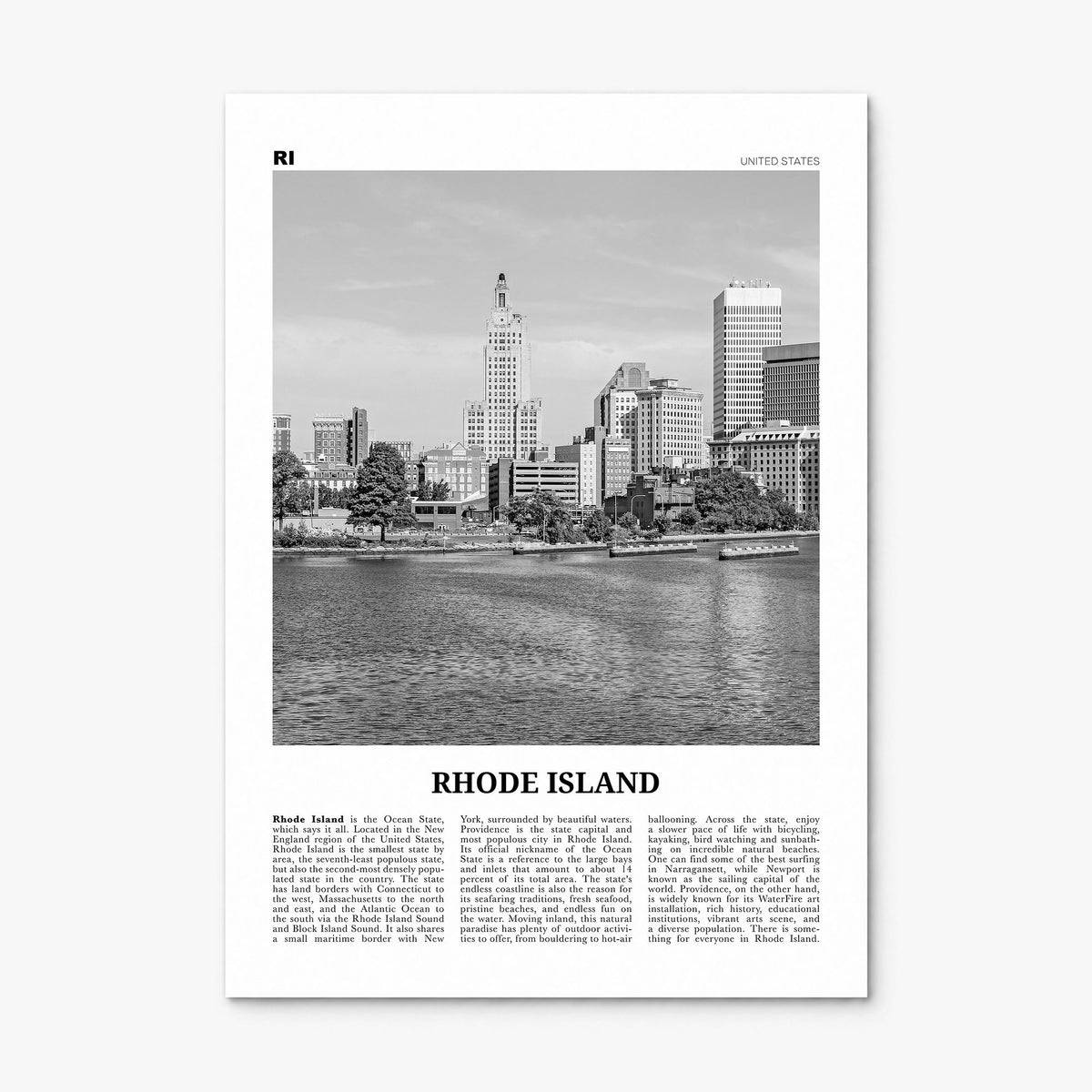 Rhode Island Newspaper No 2 Poster, print only (unframed)