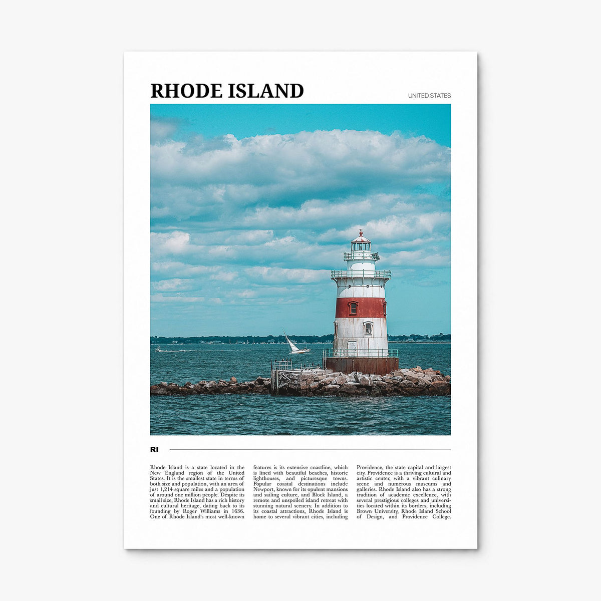 Rhode Island Travel Poster, print only (unframed)