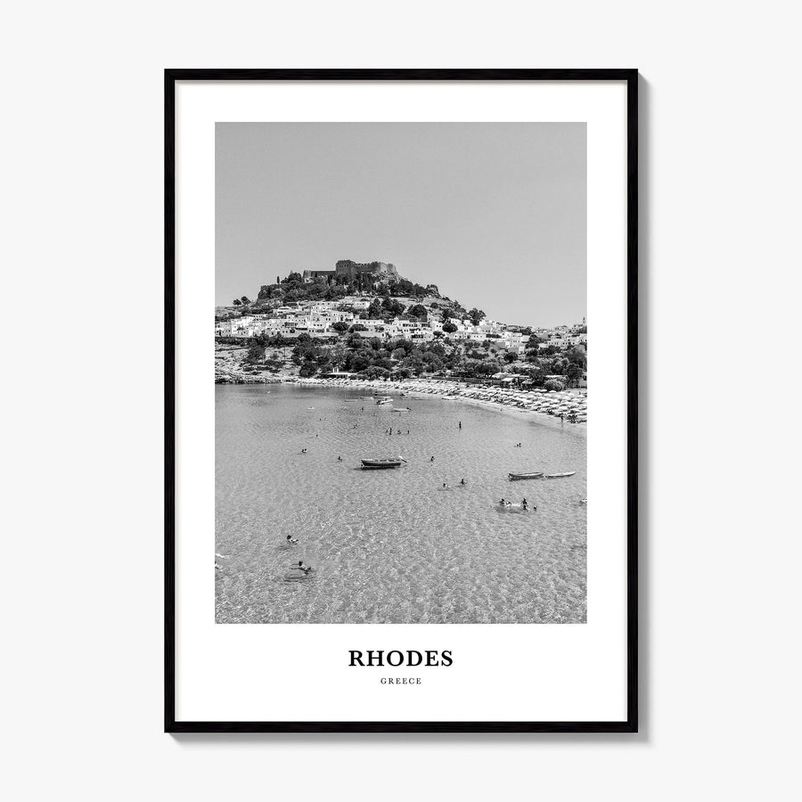 Rhodes Classic Poster, framed poster mockup