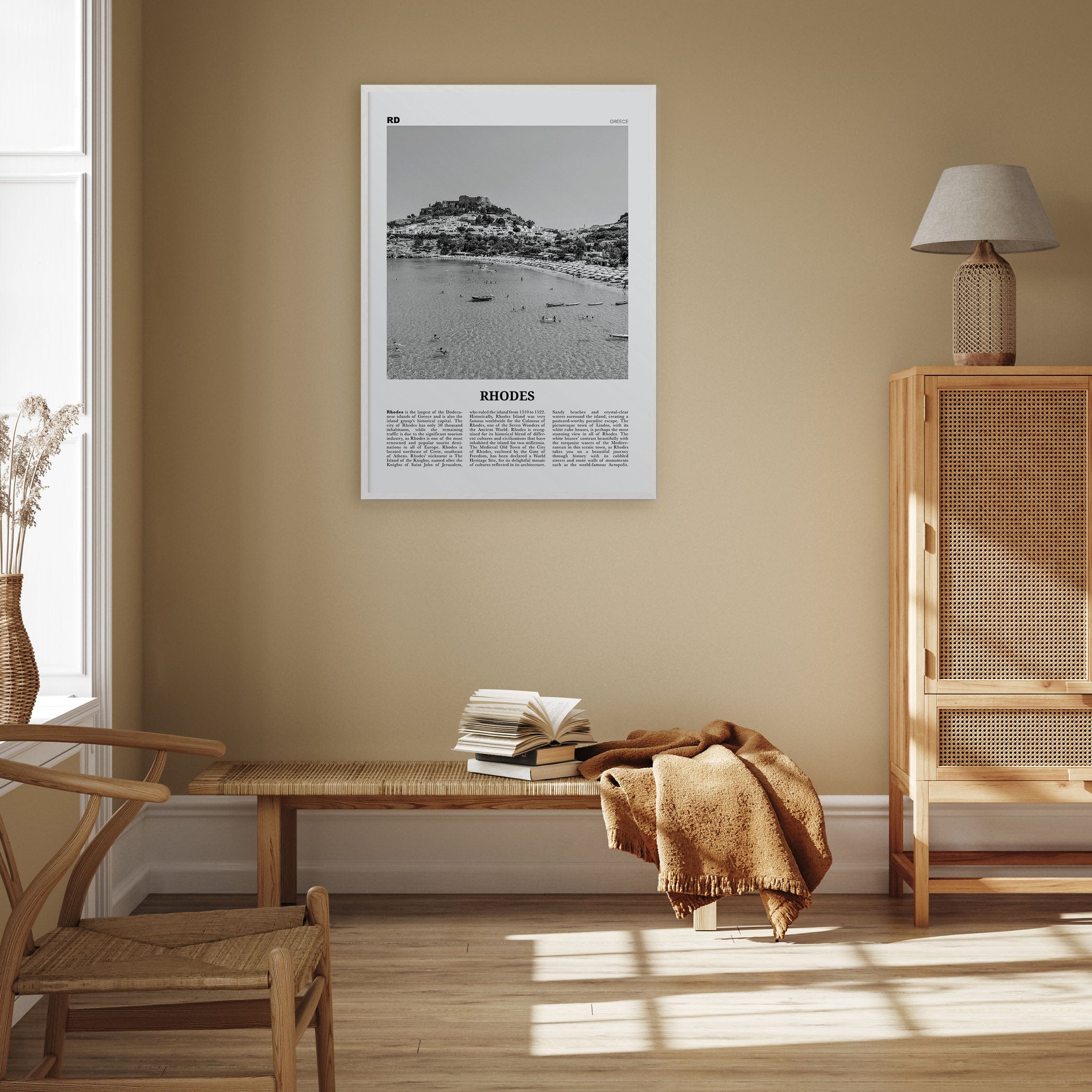 Rhodes Poster Nbourhood Travel B&W Poster