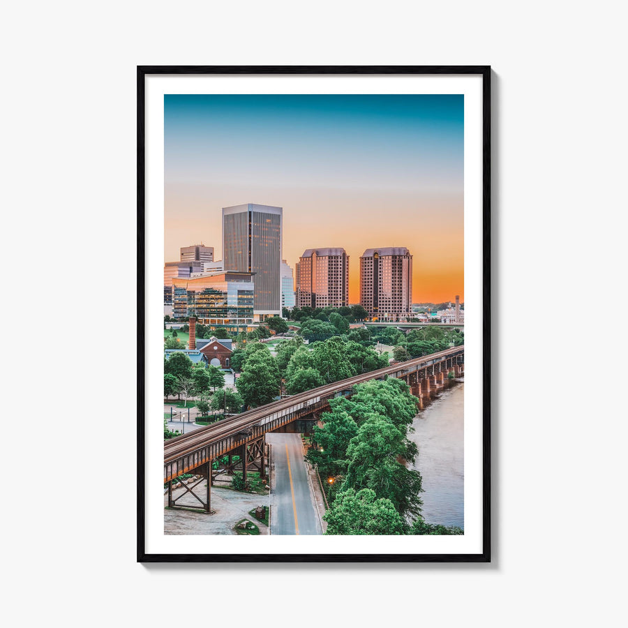 Richmond no. 1 colorful photo poster of Virginia, USA – vertical wall art, unframed print shown in interior mockup