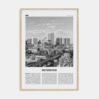 Richmond No 1 Poster Natural Wood / 8x12 in Nbourhood Travel B&W Poster