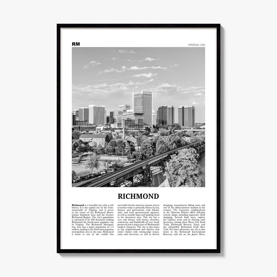 Richmond Newspaper No 1 Poster, framed poster mockup
