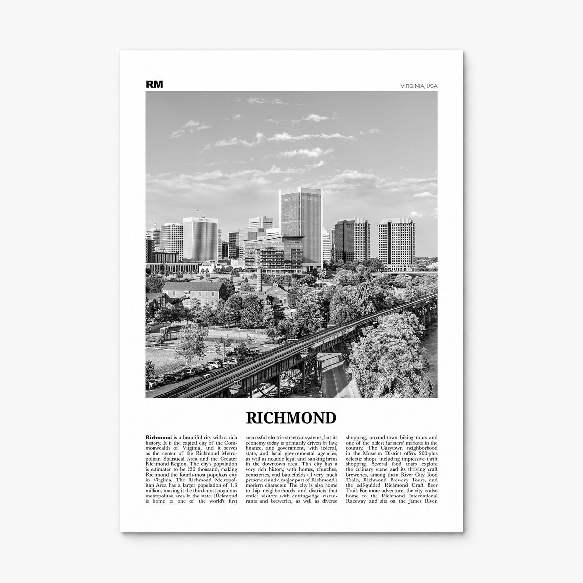 Richmond Newspaper No 1 Poster, print only (unframed)