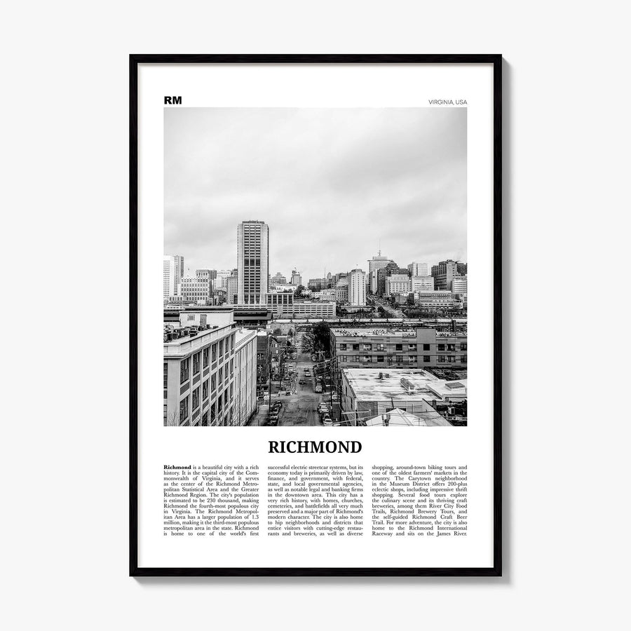 Richmond Newspaper No 2 Poster, framed poster mockup