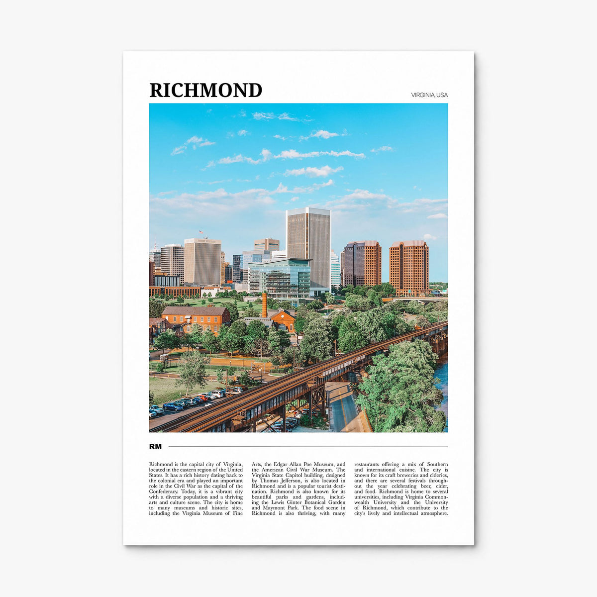 Richmond Travel Poster, print only (unframed)