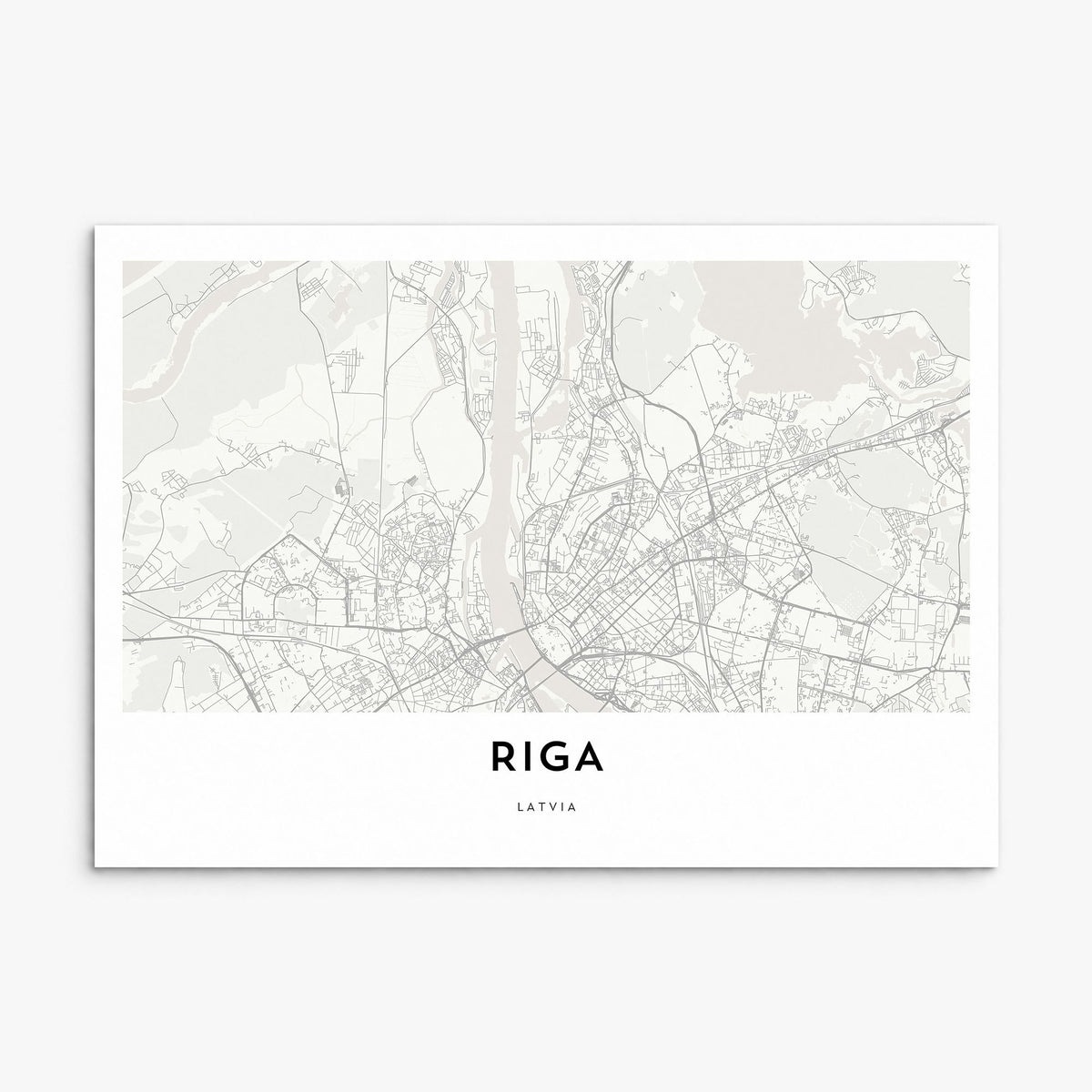 Riga Map Poster, print only (unframed)