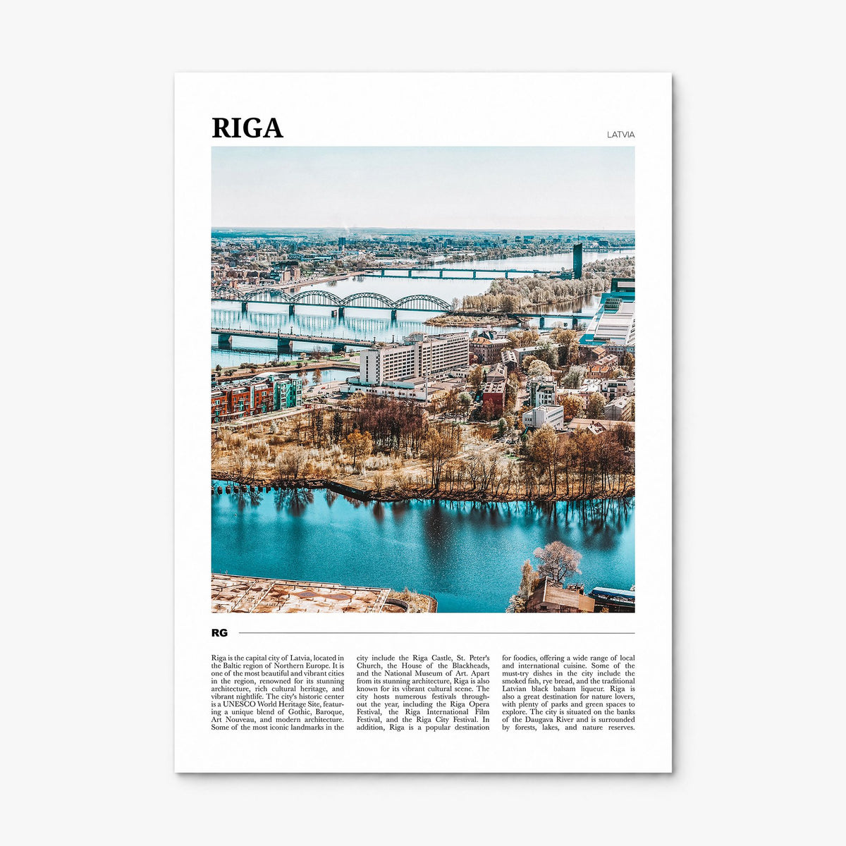 Riga Travel Poster, print only (unframed)
