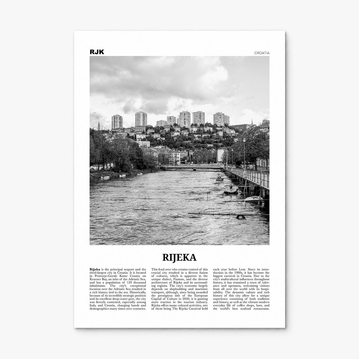 Rijeka Newspaper Poster, print only (unframed)