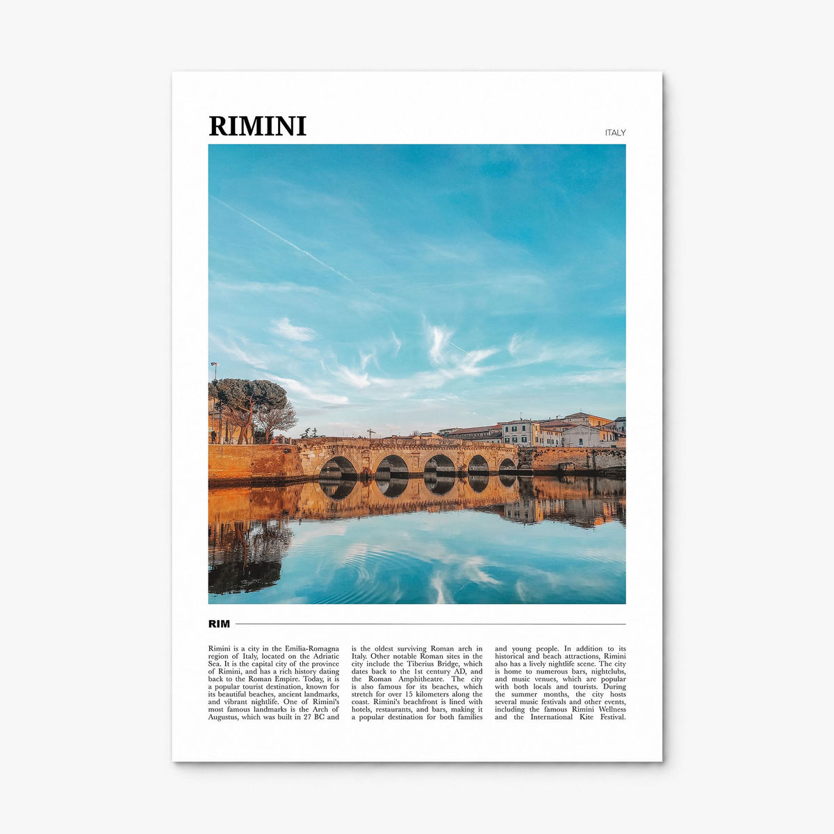 Rimini Travel Poster, print only (unframed)