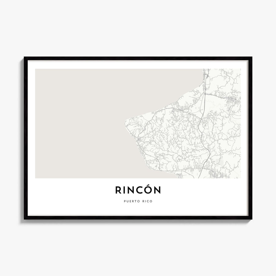 Rincón Map Poster, framed poster mockup