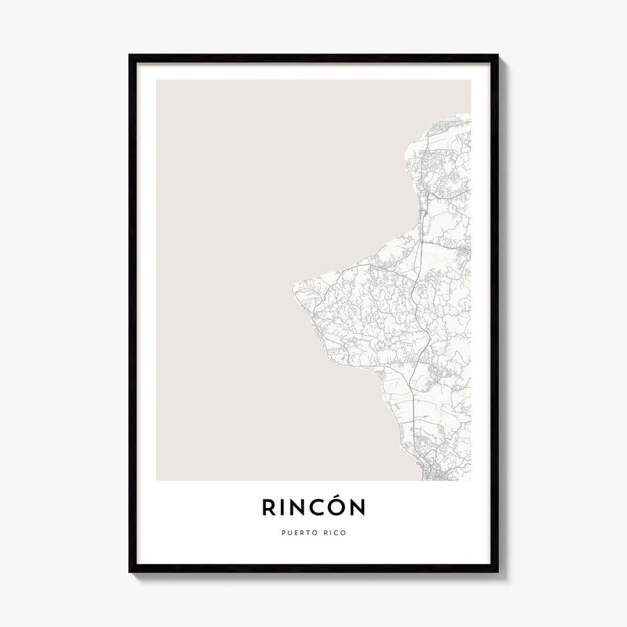 Rincón Map Poster, framed poster mockup