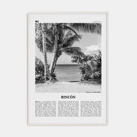 Rincón Poster White Wood / 8x12 in Nbourhood Travel B&W Poster