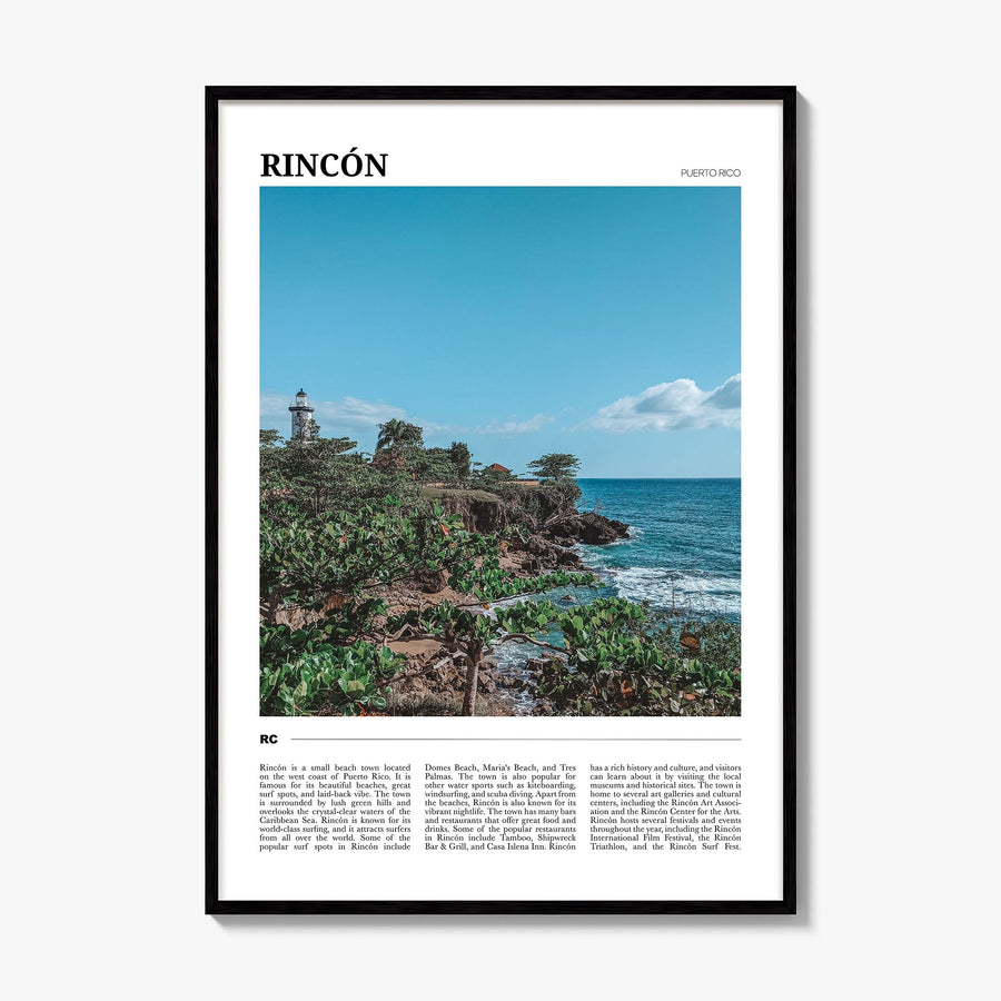 Rincón Travel Poster, framed poster mockup