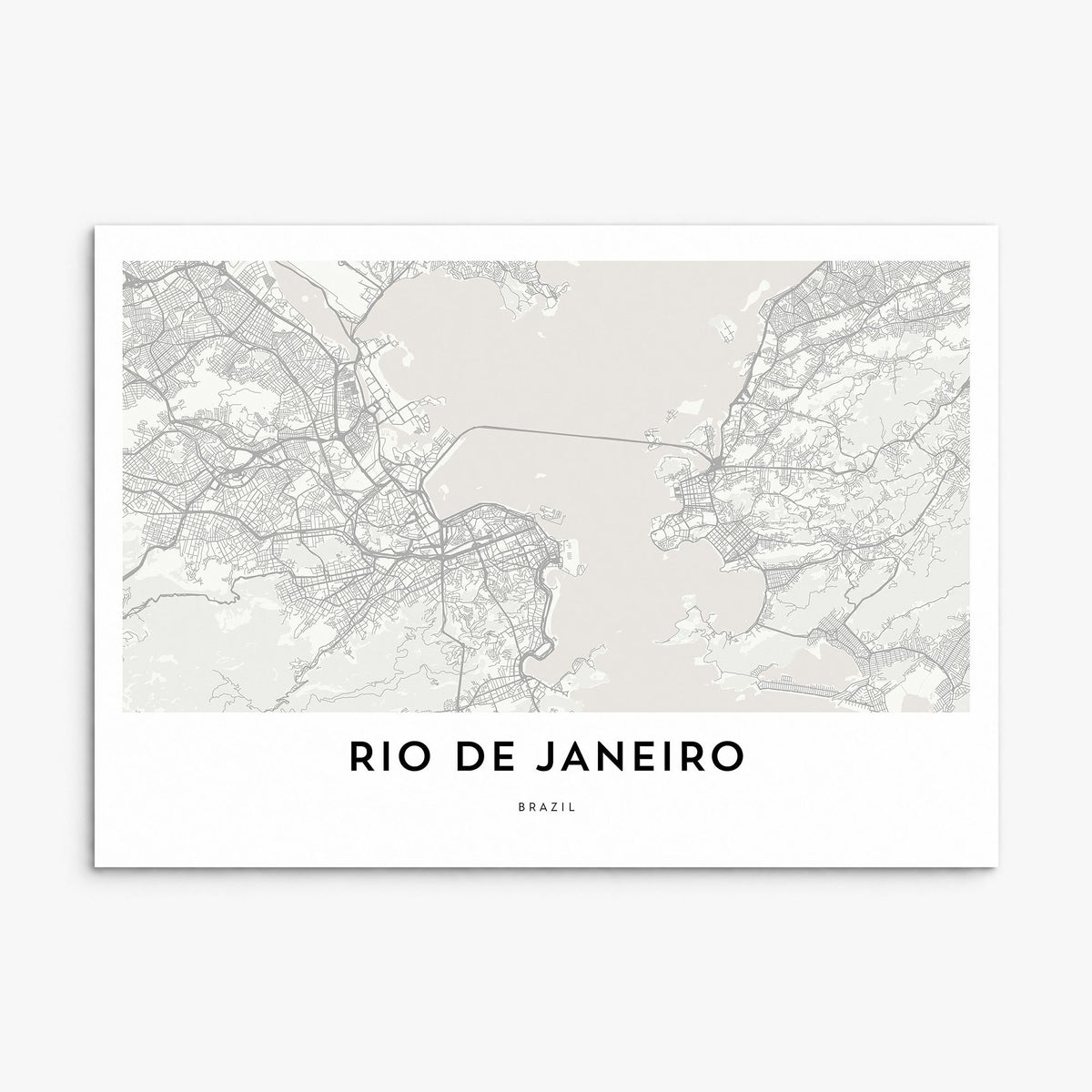Rio de Janeiro Map Poster, print only (unframed)