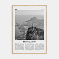 Rio de Janeiro No 2 Poster Natural Wood / 8x12 in Nbourhood Travel B&W Poster