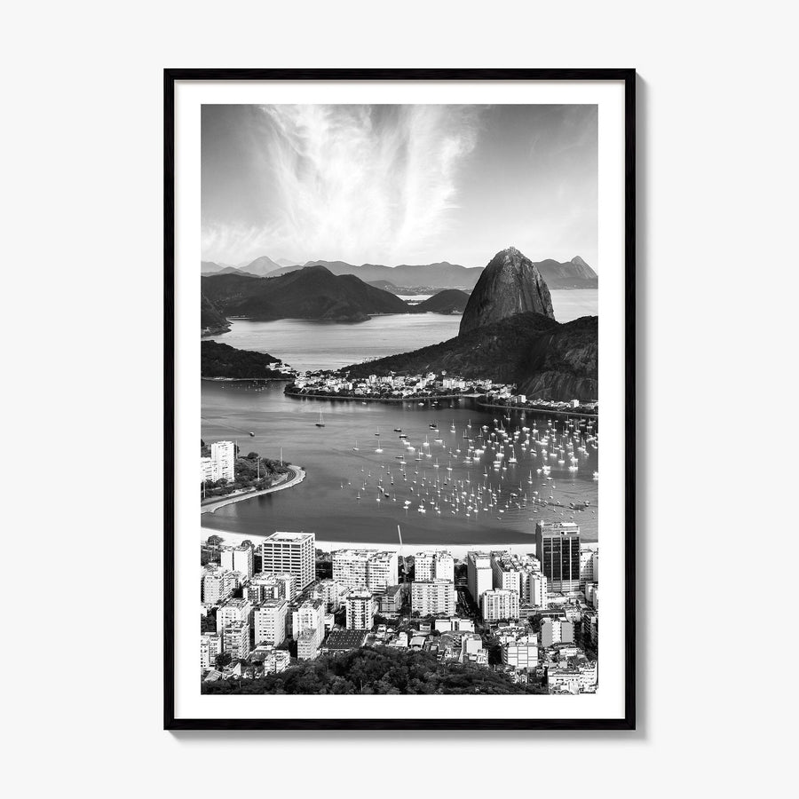 Rio de Janeiro Photo No 3 Poster, framed poster mockup, white border