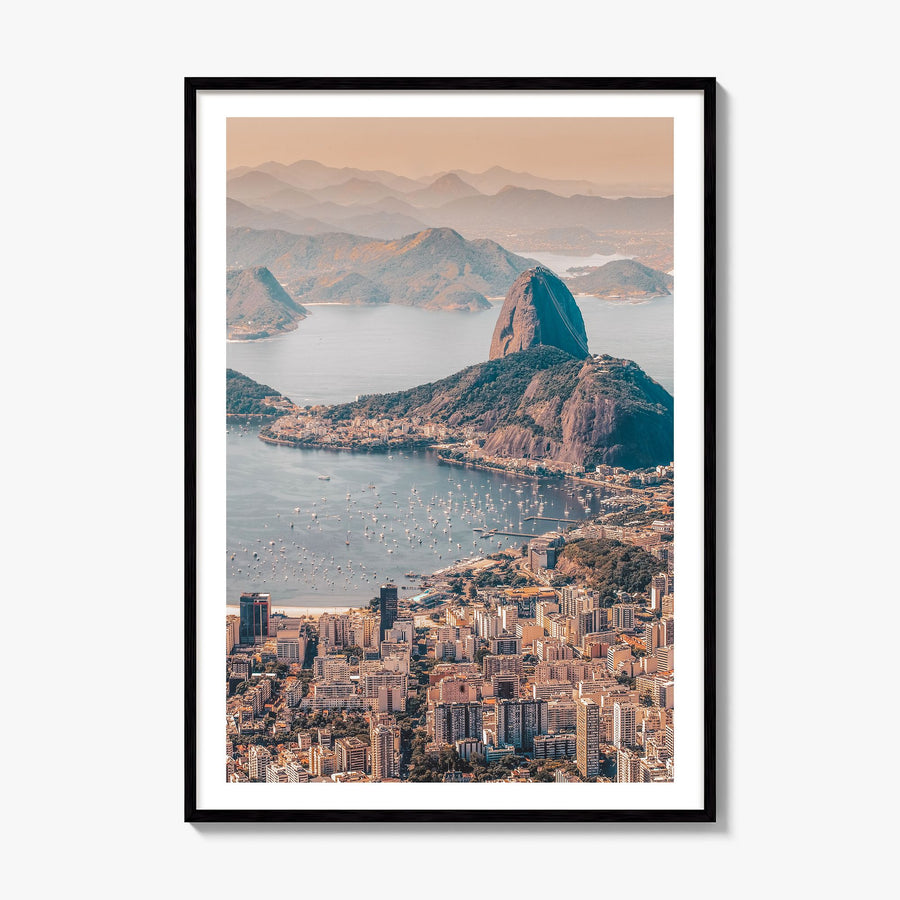 Rio de Janeiro Photo No 1 Poster, framed poster mockup, white border