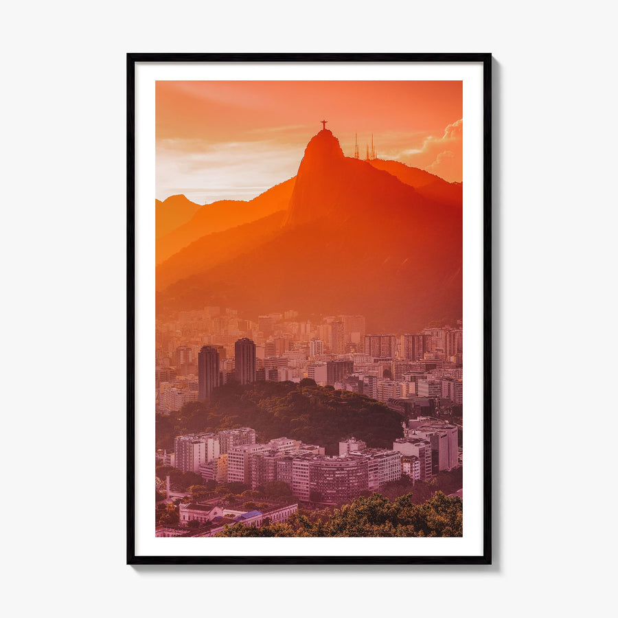 Rio de Janeiro Photo No 2 Poster, framed poster mockup, white border