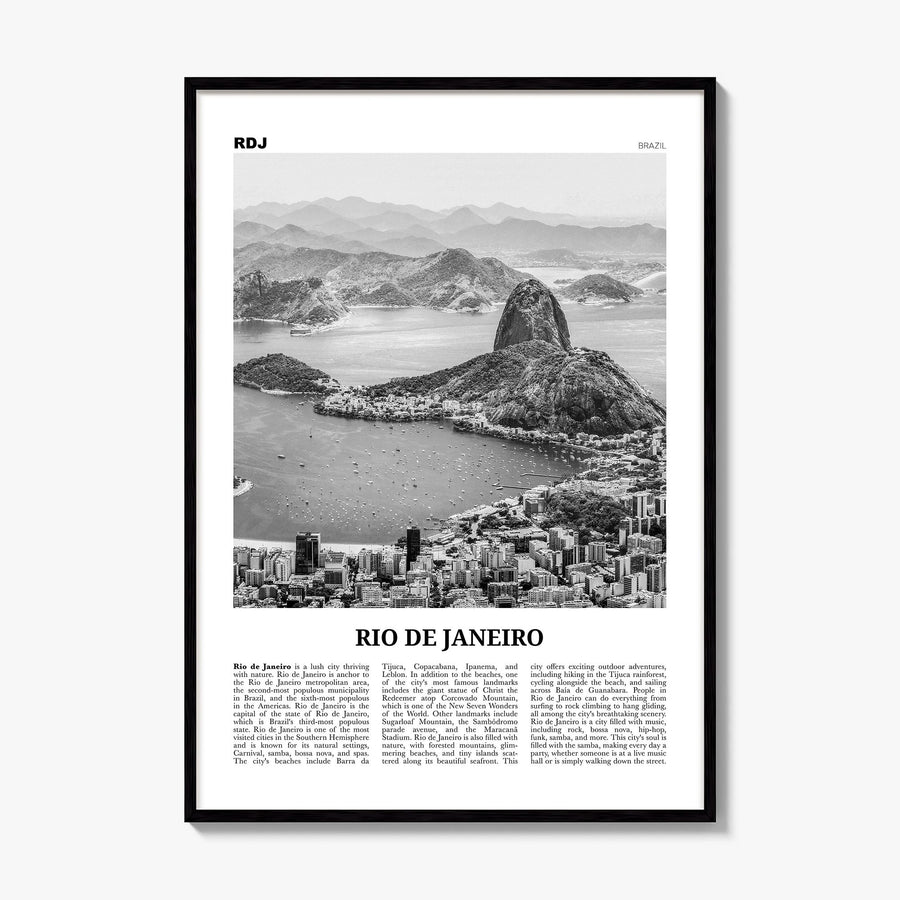 Rio de Janeiro Newspaper No 1 Poster, framed poster mockup