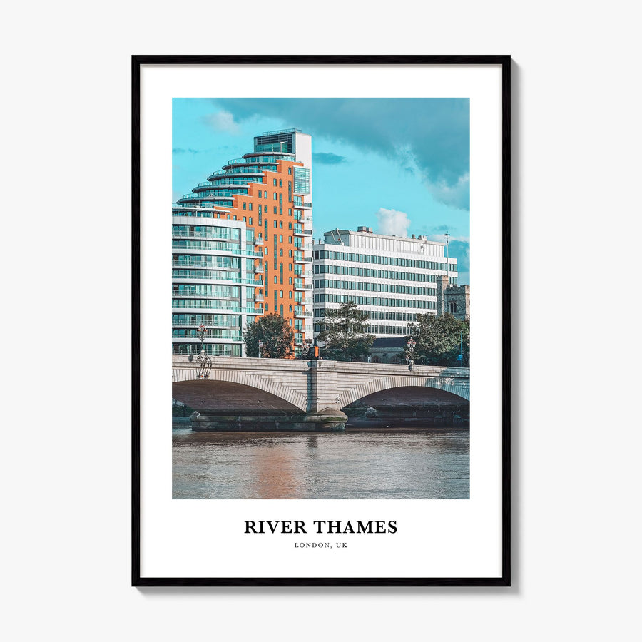 River Thames Classic Poster, framed poster mockup