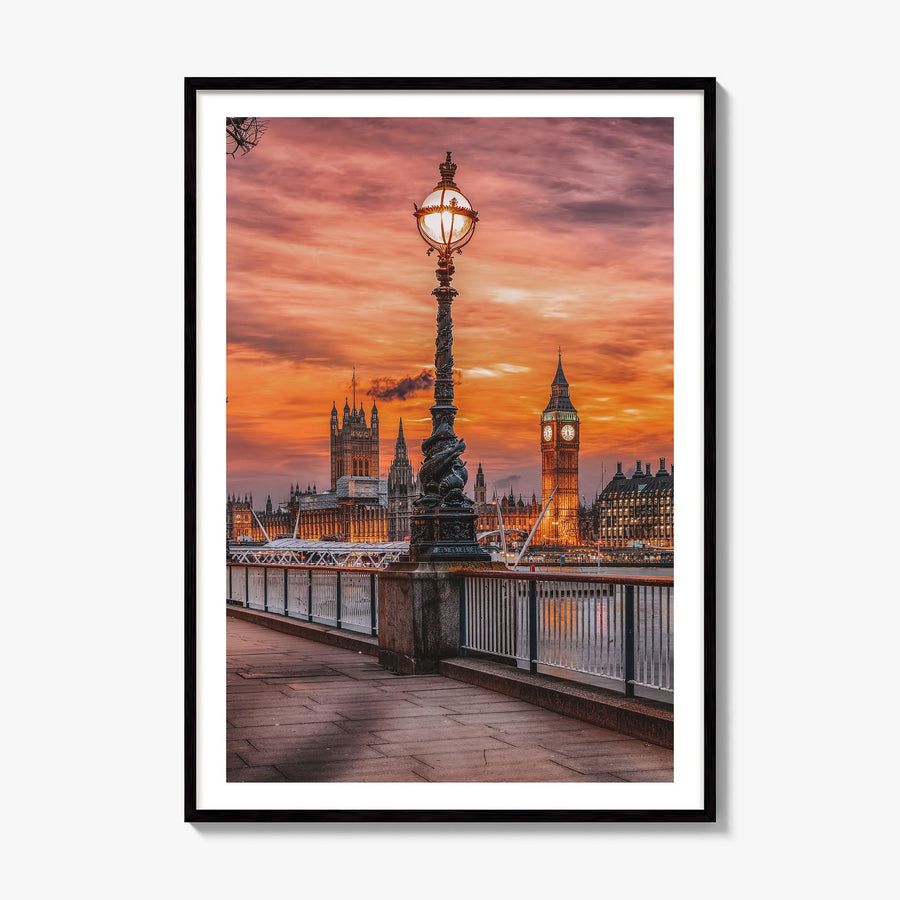 Riverside Photo No 2 Poster, framed poster mockup, white border