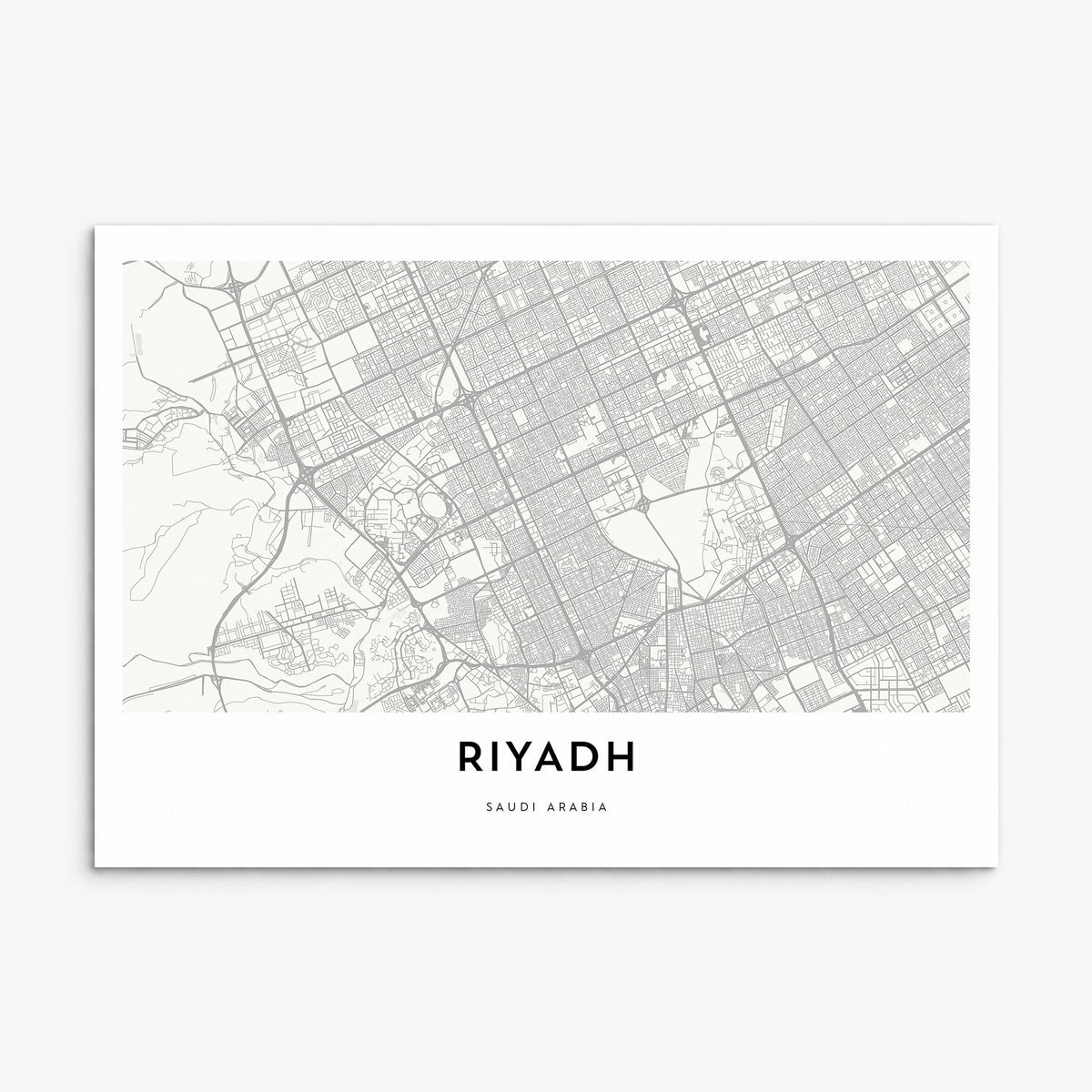 Riyadh Map Poster, print only (unframed)