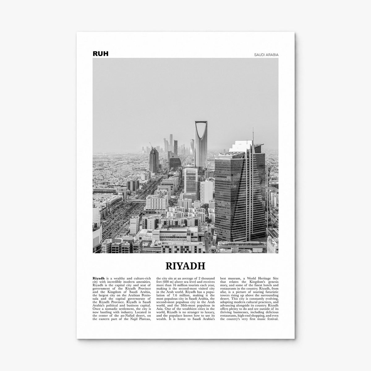 Riyadh Newspaper Poster, print only (unframed)