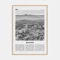 Roanoke No 1 Poster Natural Wood / 8x12 in Nbourhood Travel B&W Poster