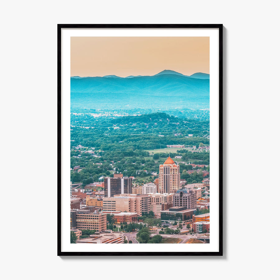 Roanoke Photo Poster, framed poster mockup, white border