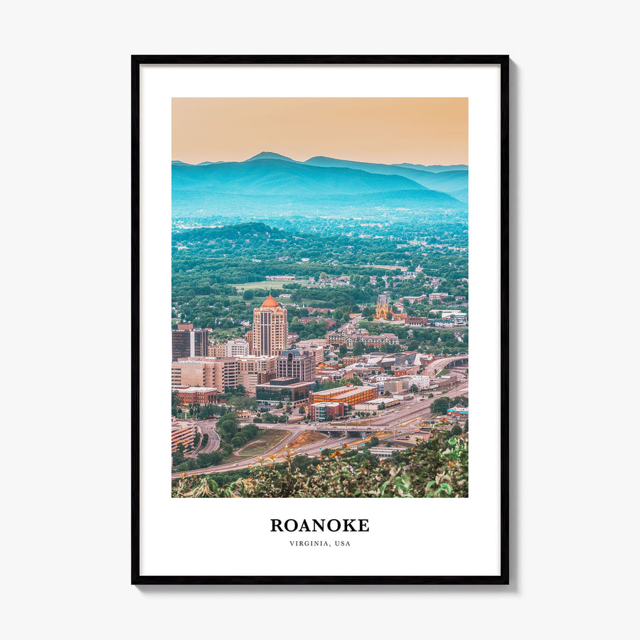 Roanoke Classic Poster, framed poster mockup