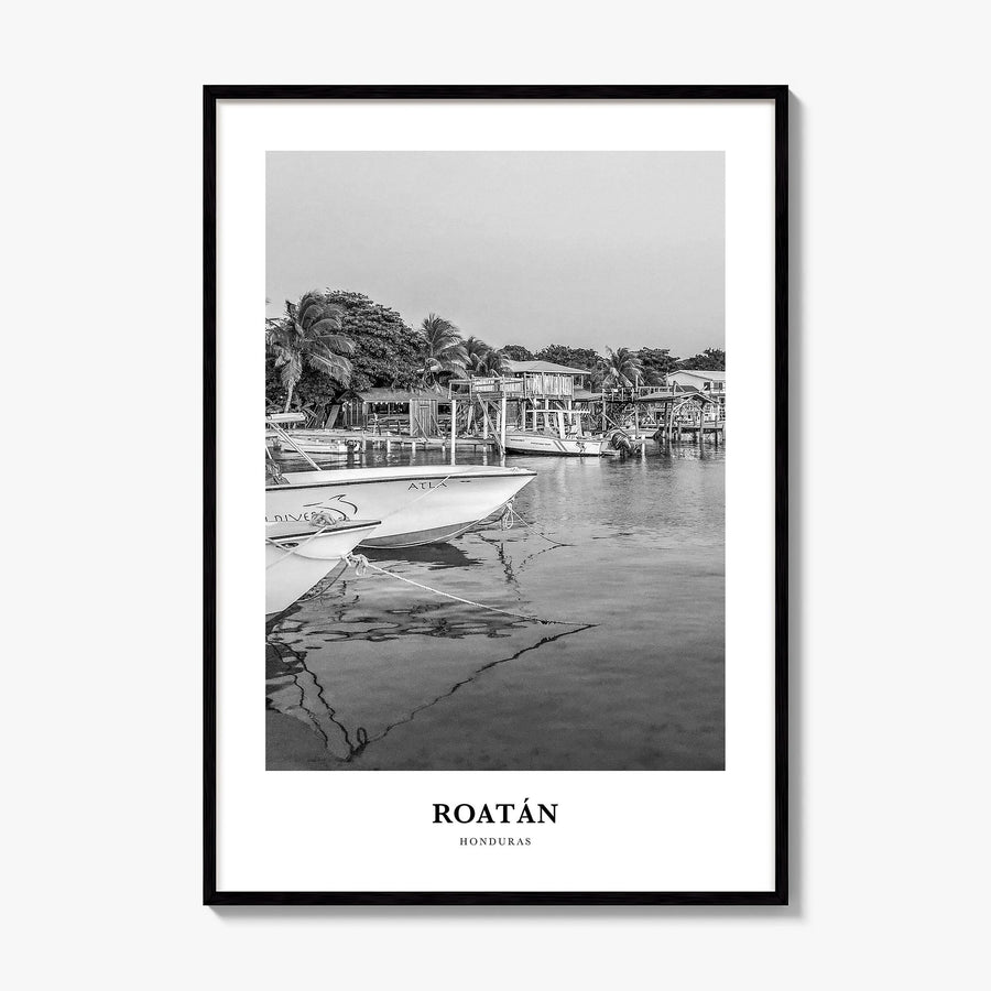 Roatán Classic Poster, framed poster mockup