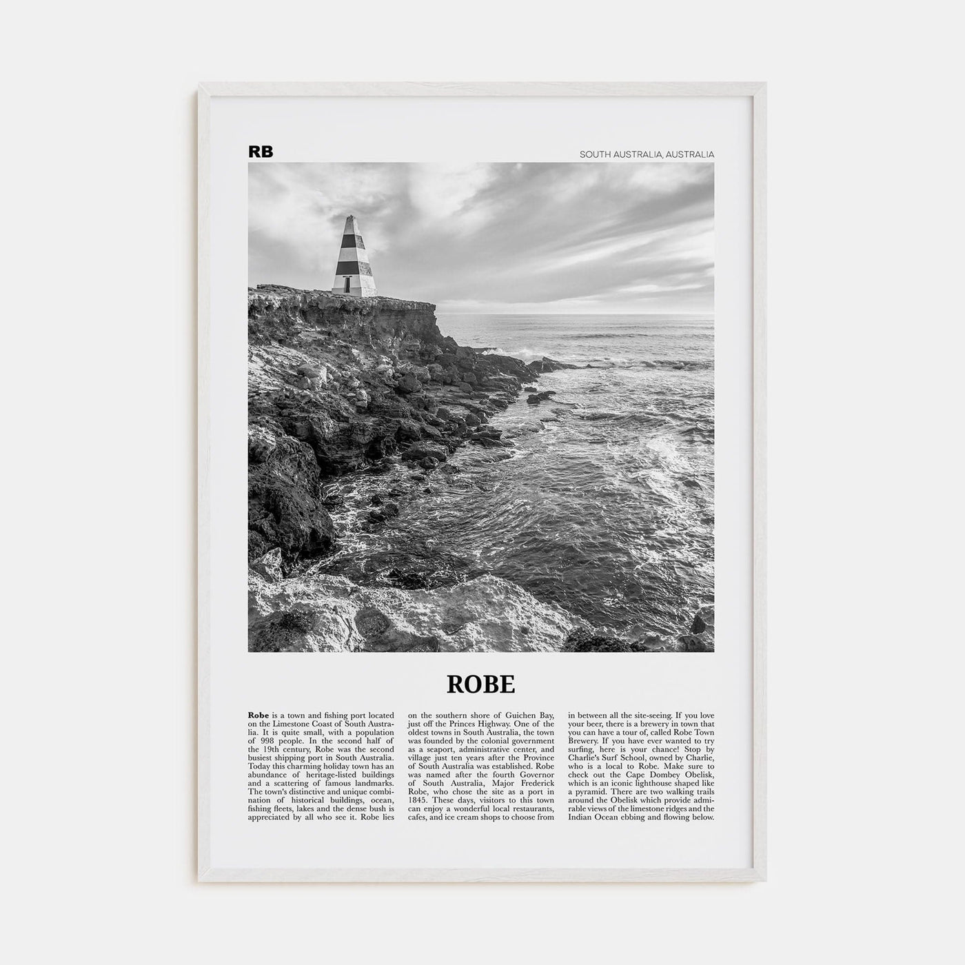 Robe Poster White Wood / 8x12 in Nbourhood Travel B&W Poster