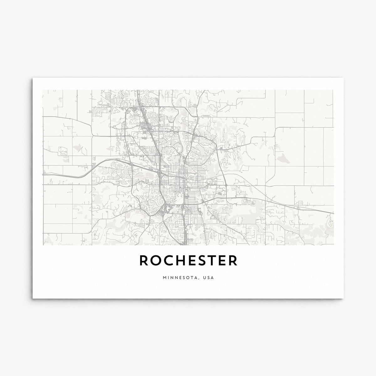 Rochester, Minnesota Map Poster, print only (unframed)