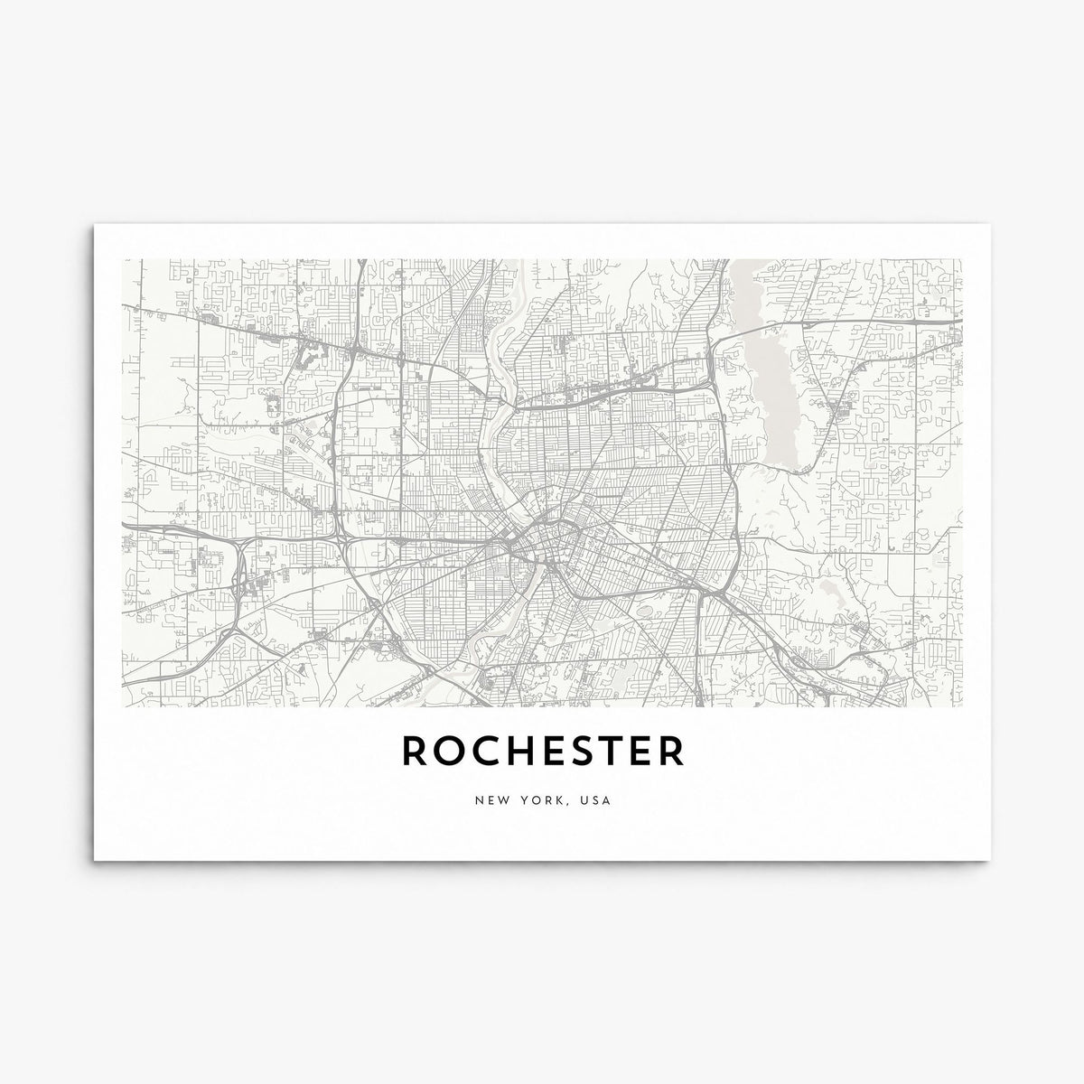 Rochester, New York Map Poster, print only (unframed)