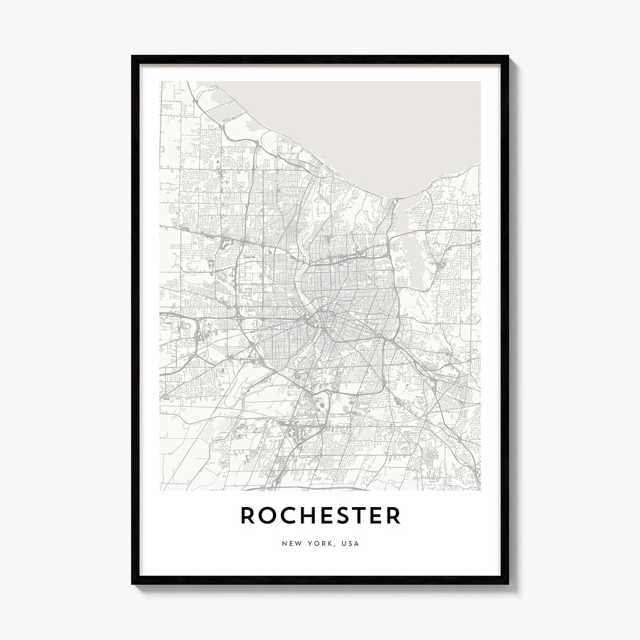 Rochester, New York Map Poster, framed poster mockup