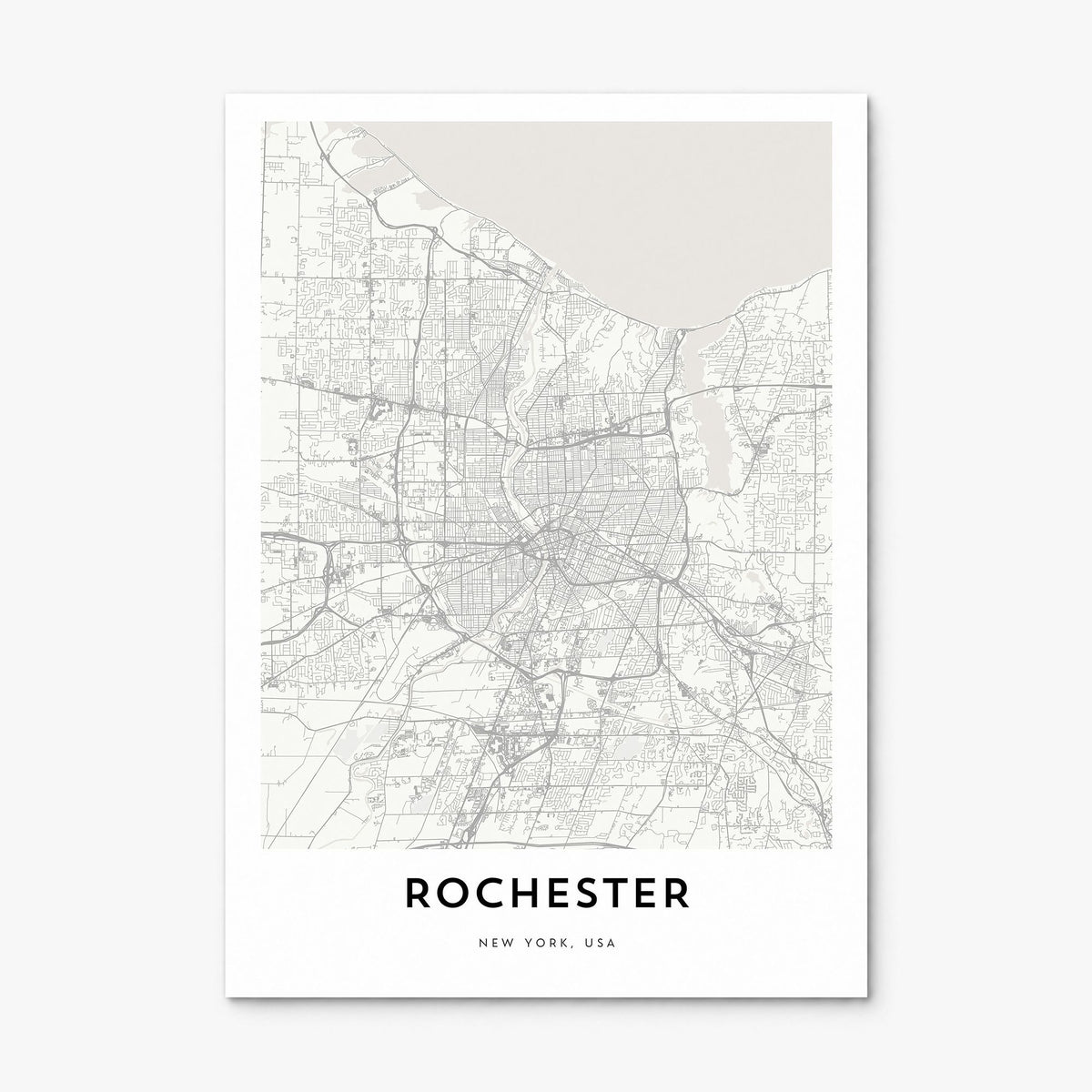 Rochester, New York Map Poster, print only (unframed)