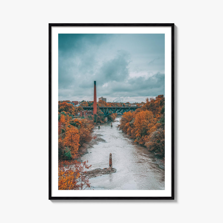 Rochester, New York no. 2 colorful photo poster of New York, USA – vertical wall art, unframed print shown in interior mockup