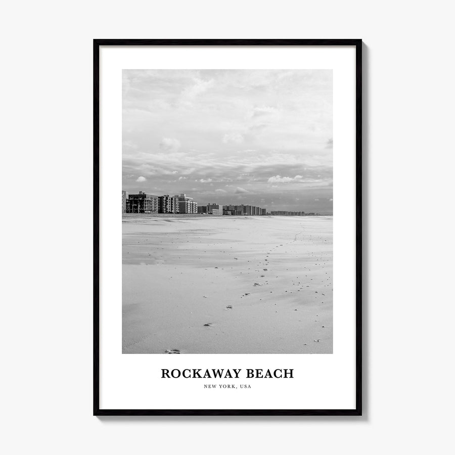 Rockaway Beach Classic Poster, framed poster mockup