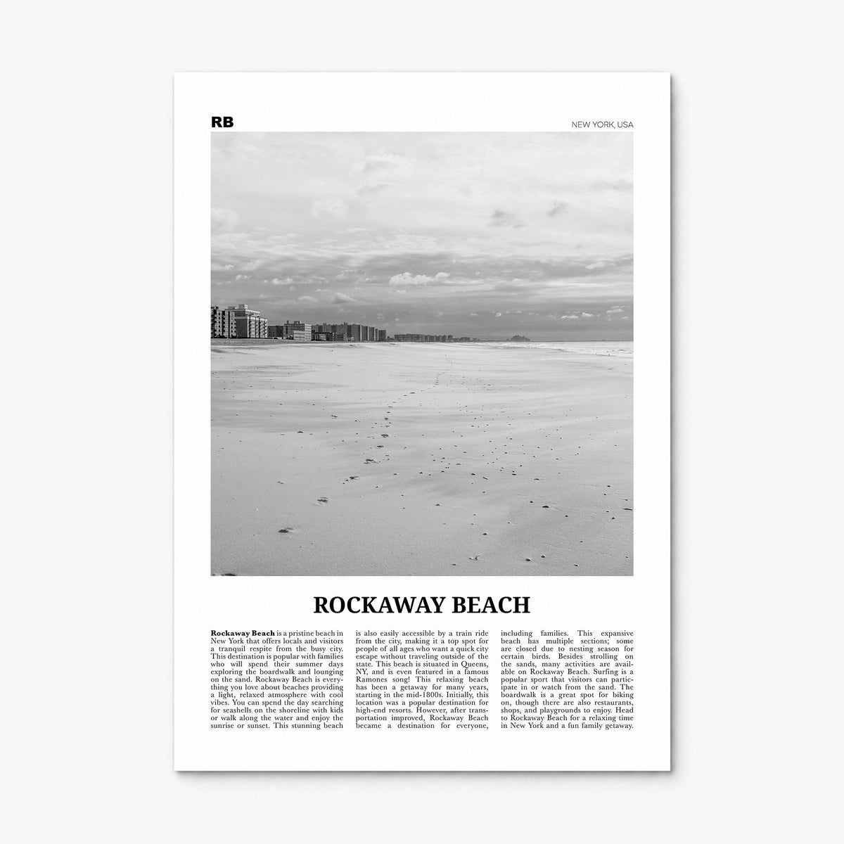 Rockaway Beach Newspaper Poster, print only (unframed)