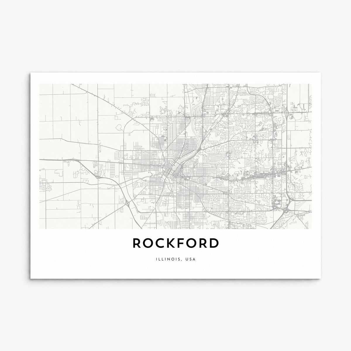 Rockford Map Poster, print only (unframed)