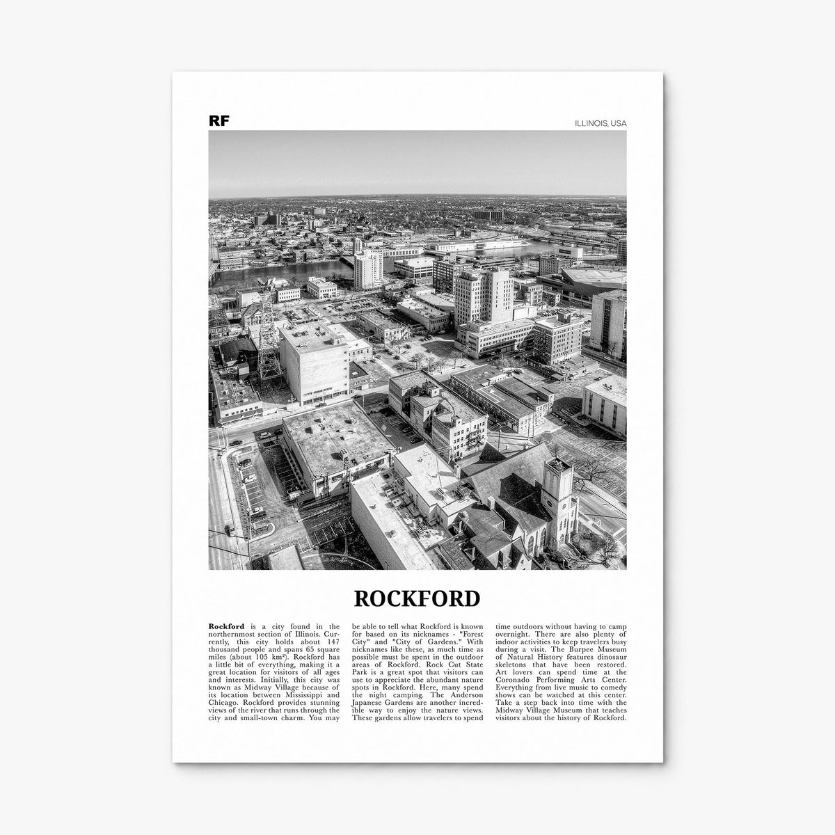 Rockford Newspaper Poster, print only (unframed)