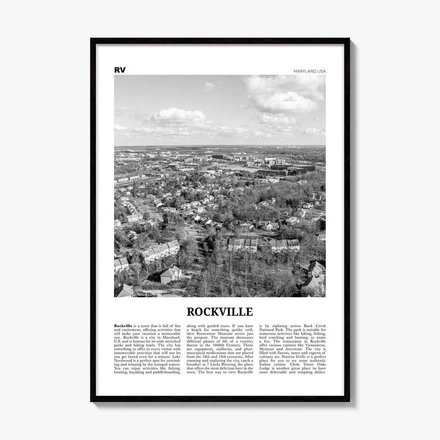 Rockville Newspaper Poster, framed poster mockup