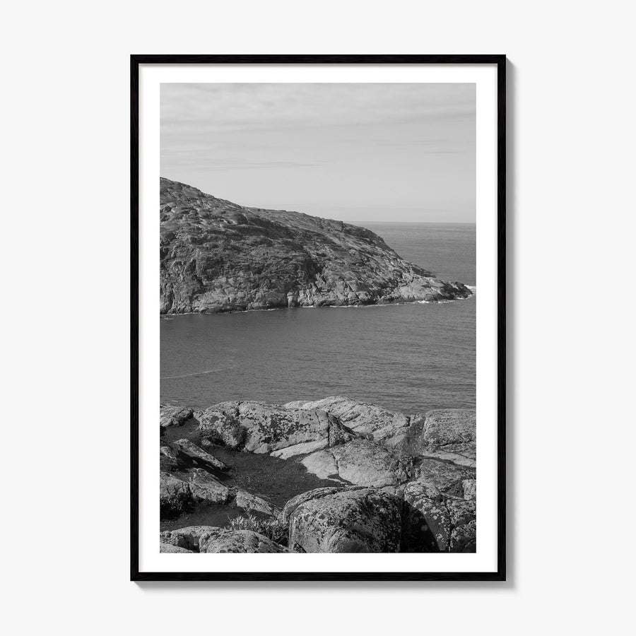 Rocky Coast Photo No 1 Poster, framed poster mockup, white border