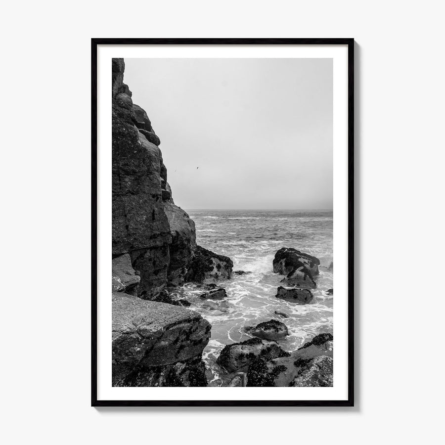Rocky Coast Photo No 2 Poster, framed poster mockup, white border