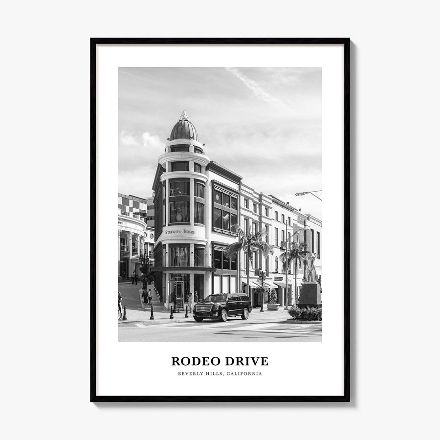 Rodeo Drive Classic Poster, framed poster mockup