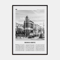 Rodeo Drive Poster Black Wood / 8x12 in Nbourhood Travel B&W Poster