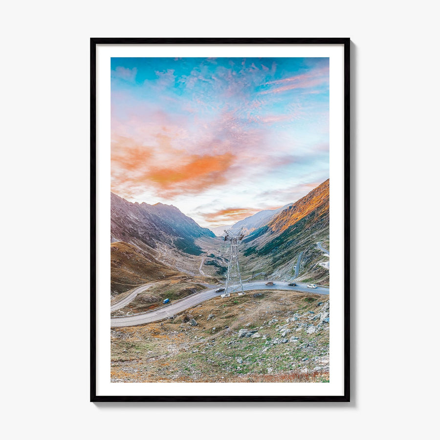 Romania Photo Poster, framed poster mockup, white border