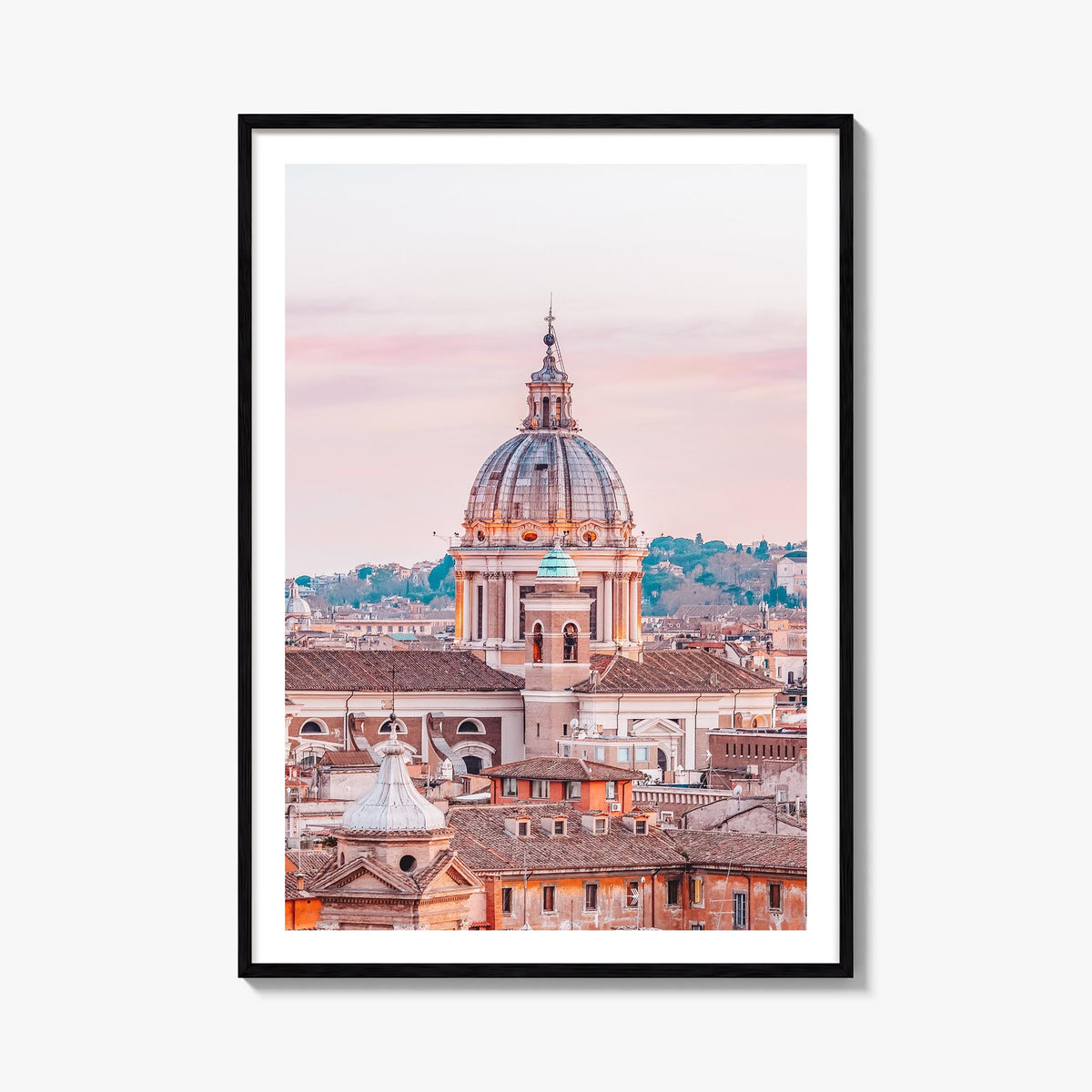 Rome no. 1 colorful photo poster of Italy – vertical wall art, unframed print shown in interior mockup