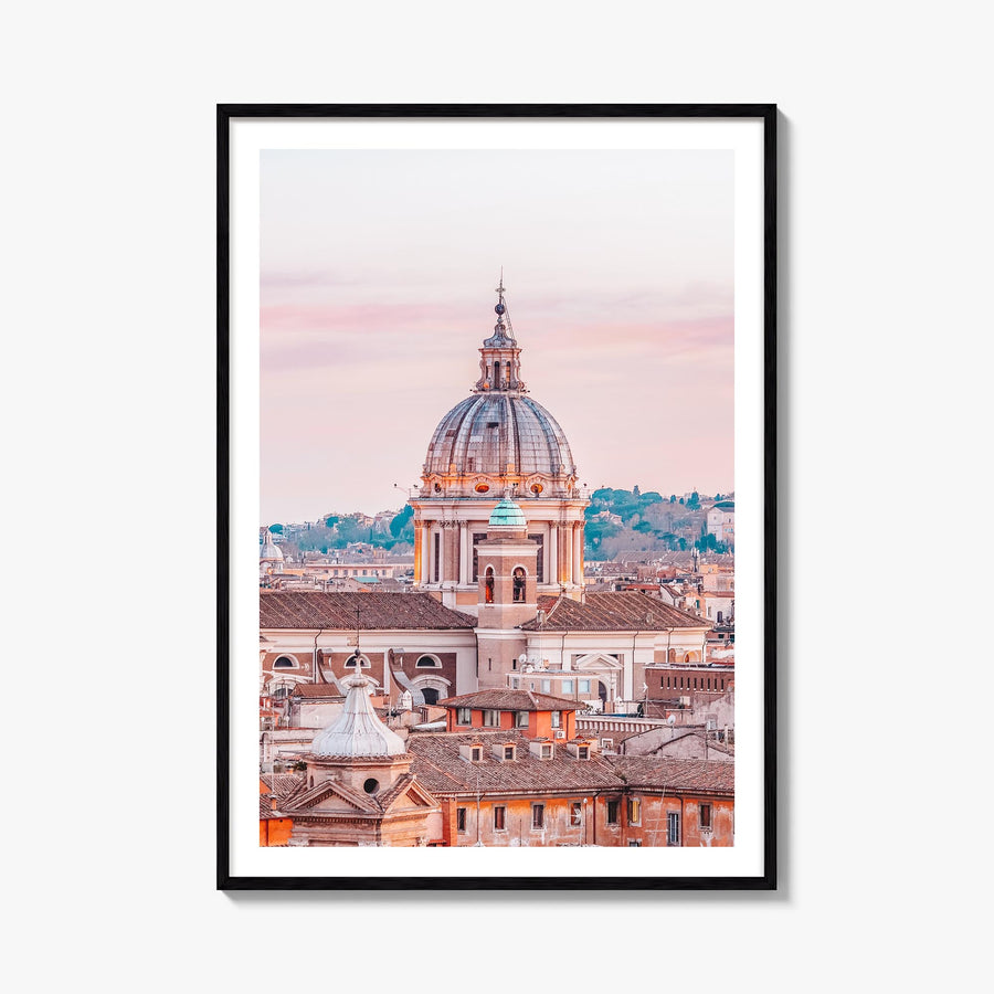 Rome no. 1 colorful photo poster of Italy – vertical wall art, unframed print shown in interior mockup